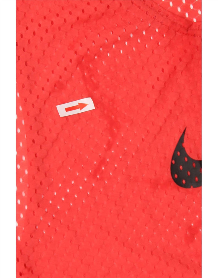 Canotta grafica Nike da uomo, grande, rossa, in poliestere