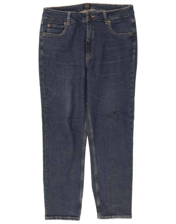 Jeans affusolati a vita alta da donna John Lewis UK 14 Large W34 L26 Cotone blu