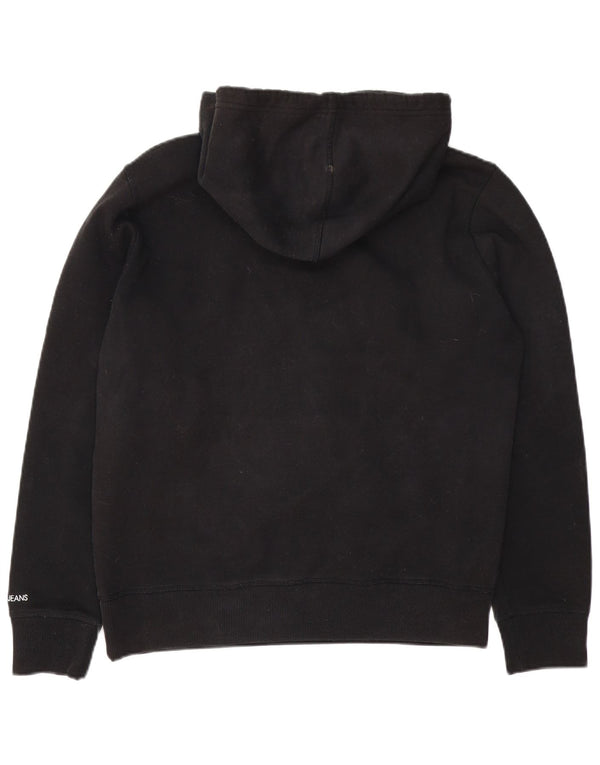 Maglione con cappuccio da uomo Calvin Klein Jeans, cotone nero medio