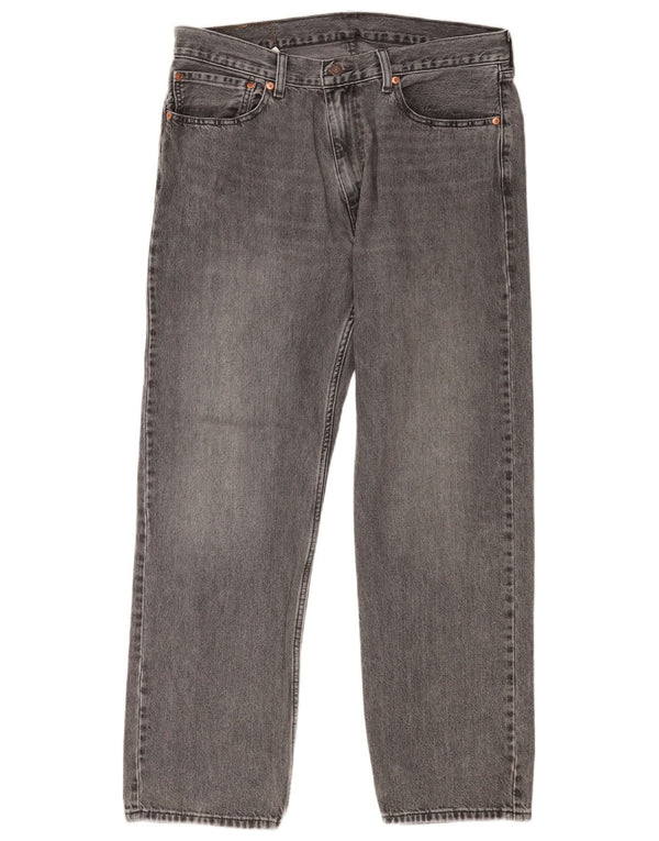 Levi's Mens 555 Relaxed Fit Straight Jeans W34 L32 Grey Cotton