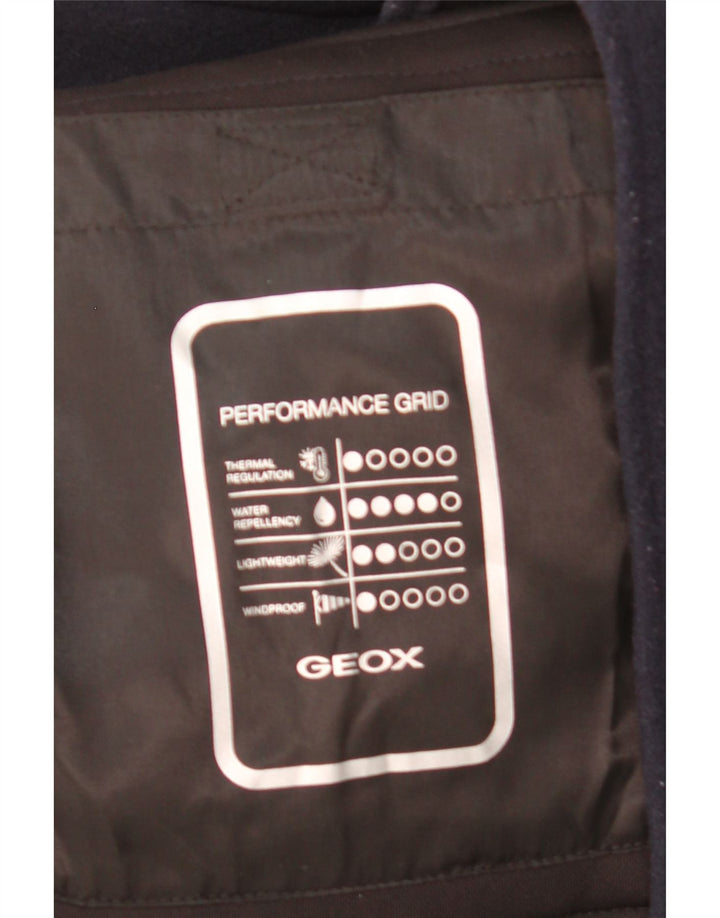 GEOX Giacca da uomo Respira Utility UK 42 XL Lana blu navy