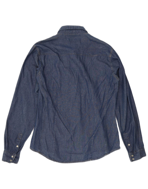 Brandon & C Womens Denim Shirt UK 18 XL Blue