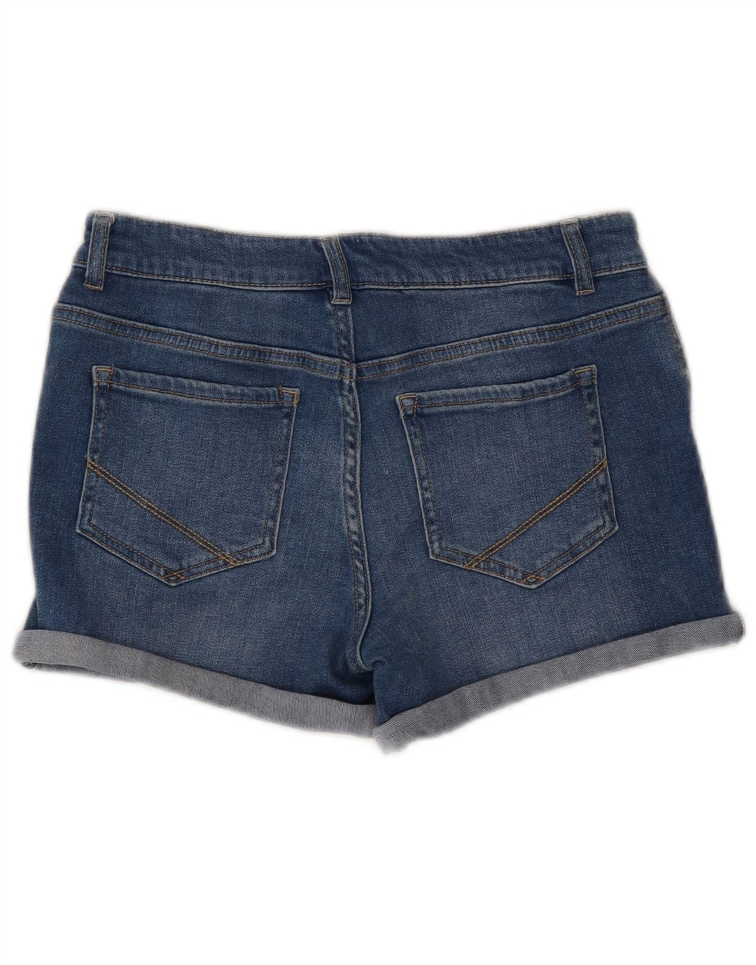 Pantaloncini di jeans da donna Oasis UK 12 medi W30 cotone blu