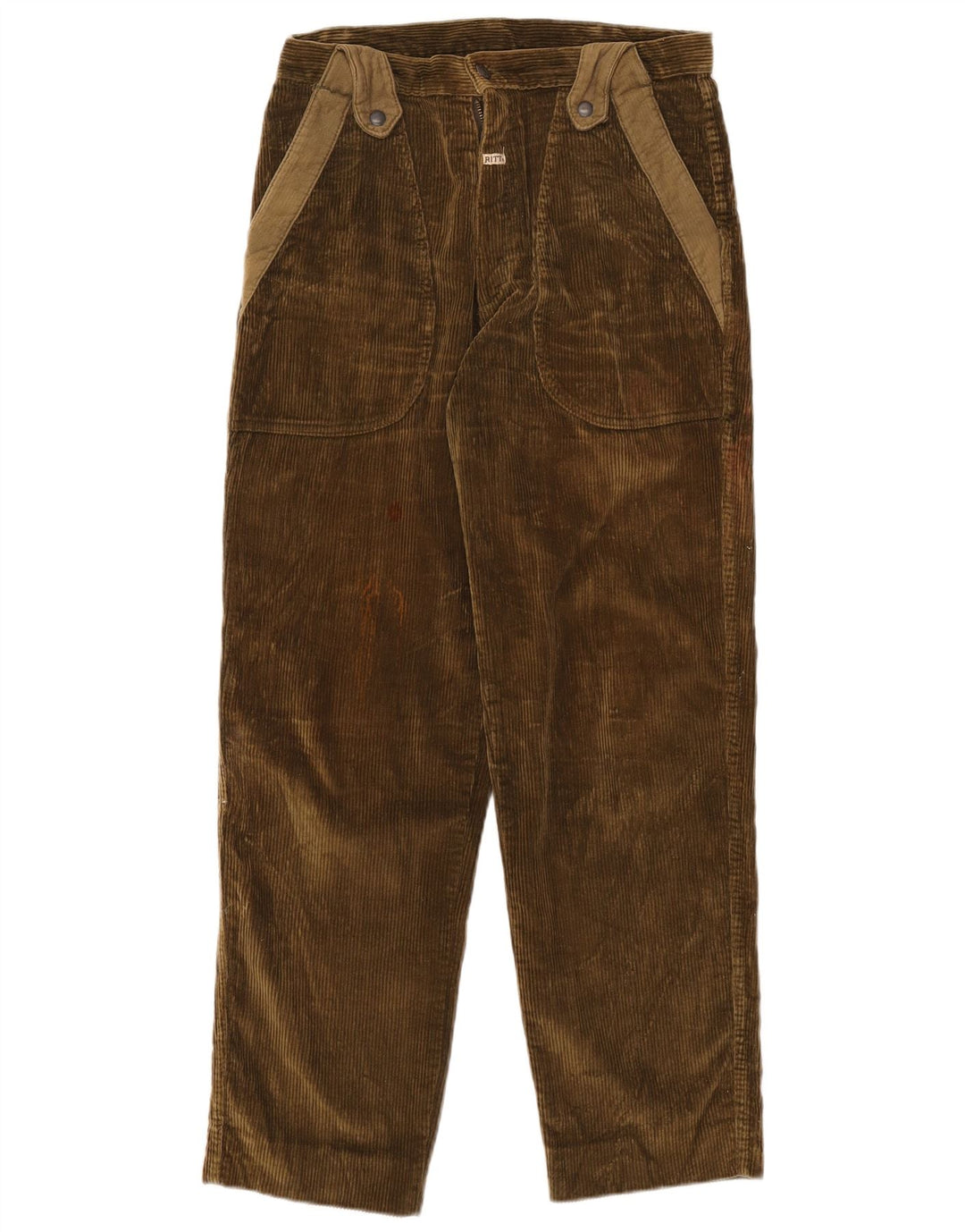 Pantaloni dritti da uomo in velluto a coste RITT W31 L29 kaki