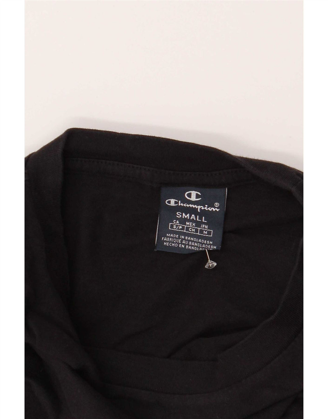 T-shirt da uomo Champion Top piccola in cotone nero