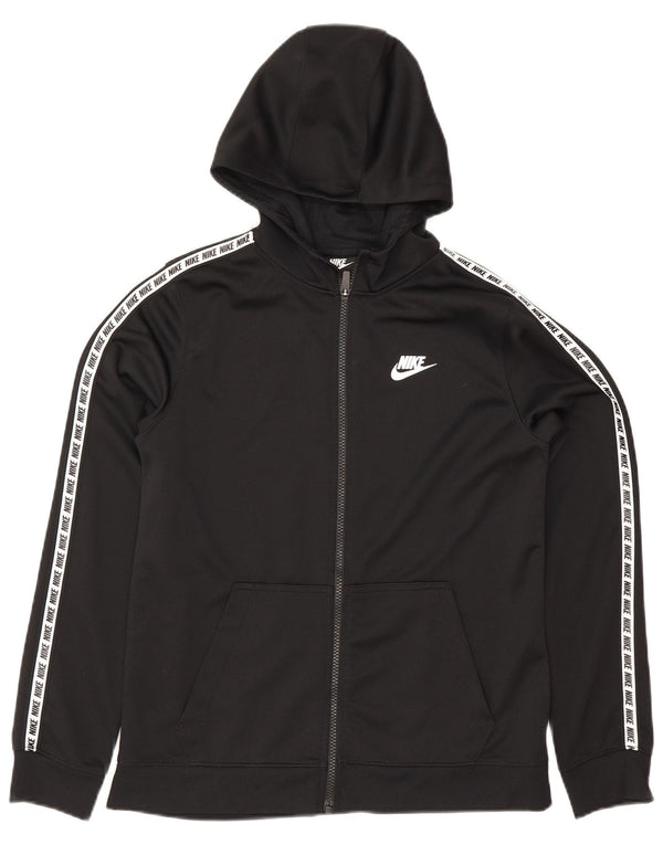 Felpa con cappuccio e zip grafica Nike da ragazzo 13-14 anni XL Black Colourblock