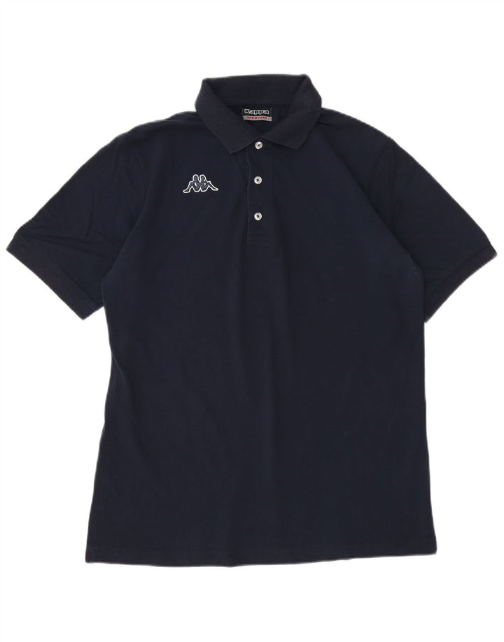 Polo Kappa Uomo Media Cotone Blu Navy