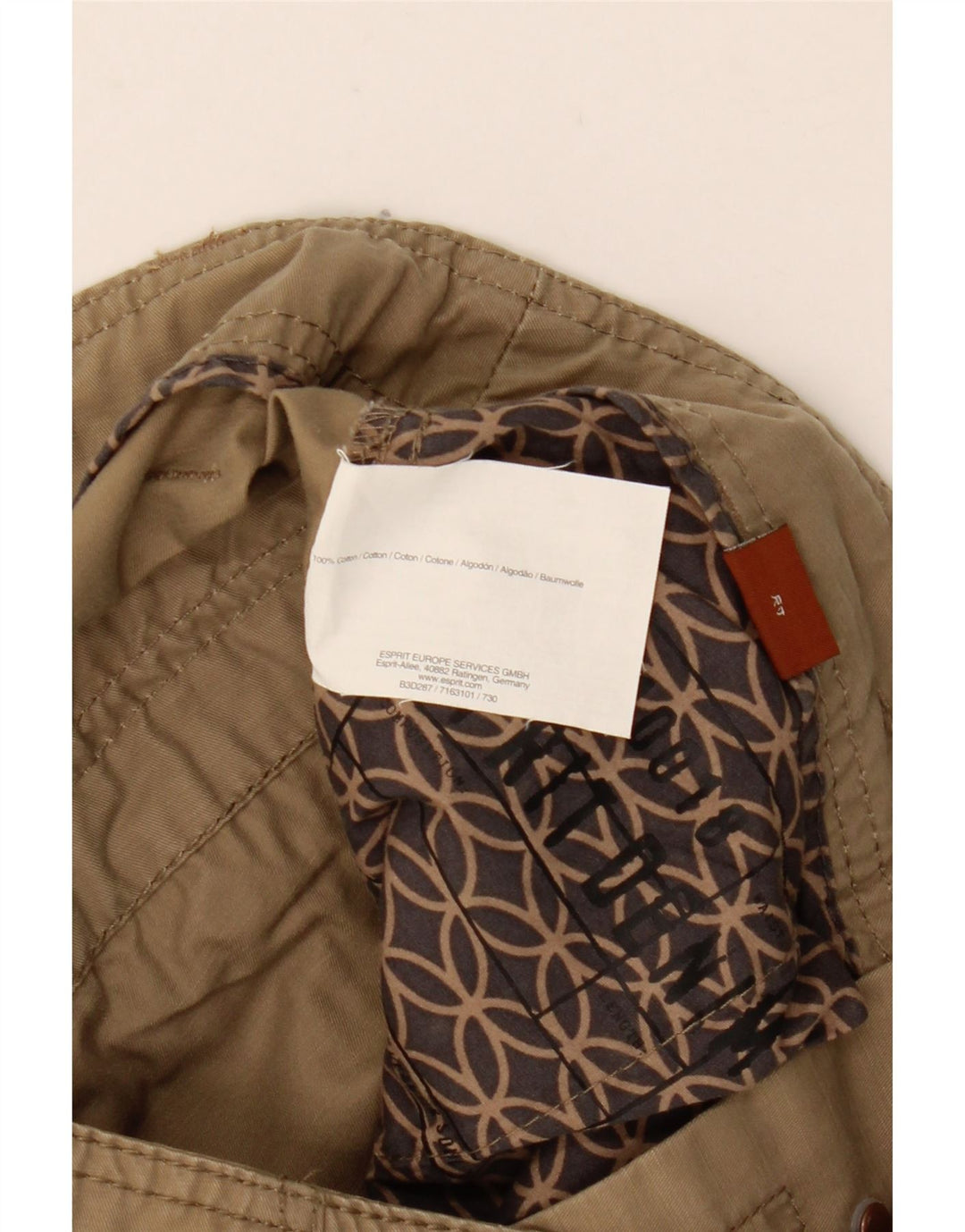 Pantaloni cargo dritti da uomo ESPRIT W30 L27 in cotone beige