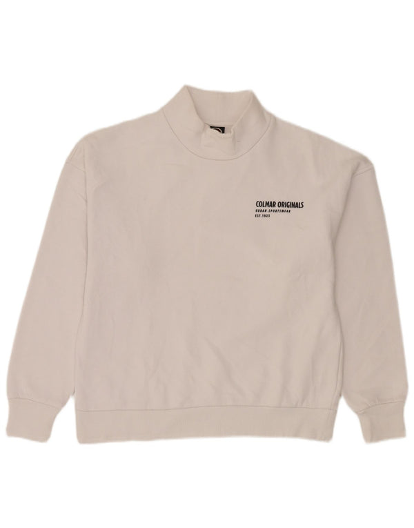 Felpa oversize da donna Colmar UK 10 piccola in cotone bianco