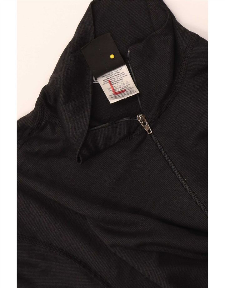 Patagonia T-shirt da donna con zip e collo Top UK 14 Medium Nero Poliestere