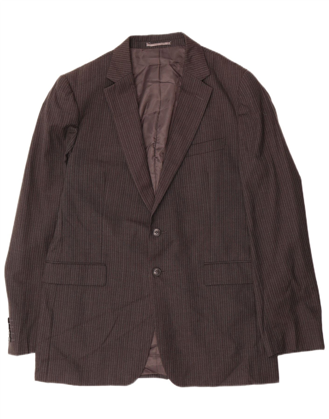 Giacca blazer da uomo a 2 bottoni Jaeger UK 42 XL lana gessata grigia