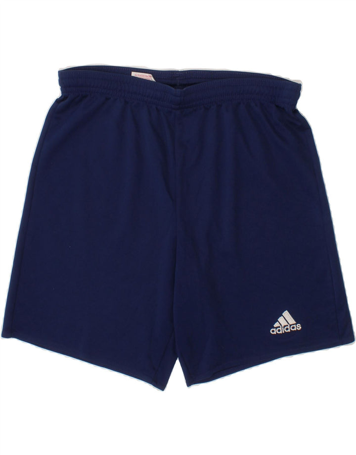 ADIDAS Boys Climalite Sport Shorts 11-12 Years  Navy Blue Polyester Vintage Adidas and Second-Hand Adidas from Messina Hembry 