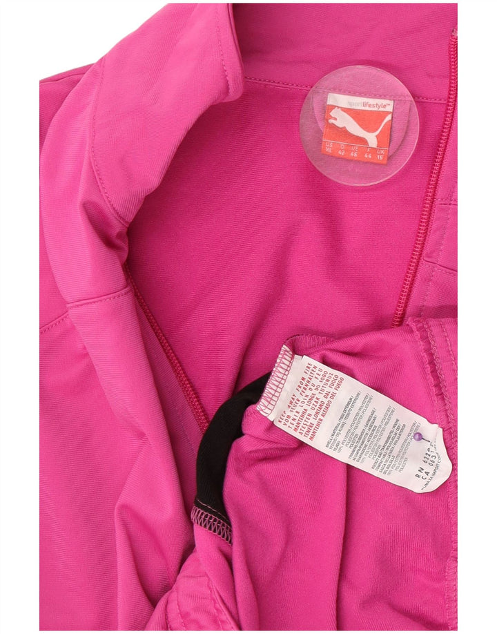 Giacca da tuta da donna Puma UK 16 Large Rosa Poliestere color block
