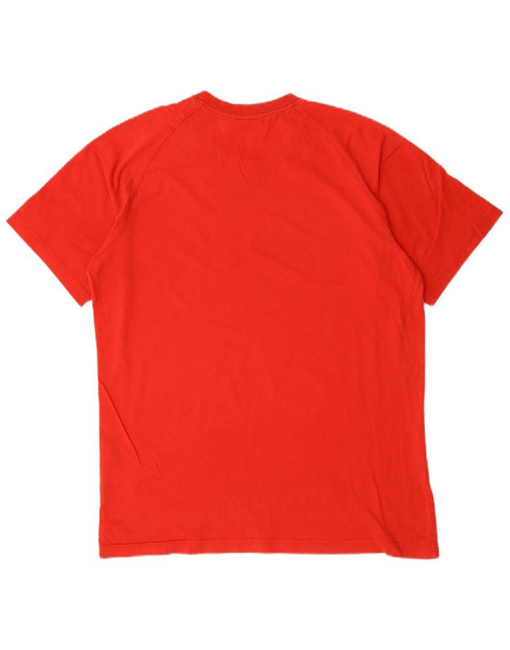 T-shirt grafica da uomo Adidas Top in cotone rosso medio
