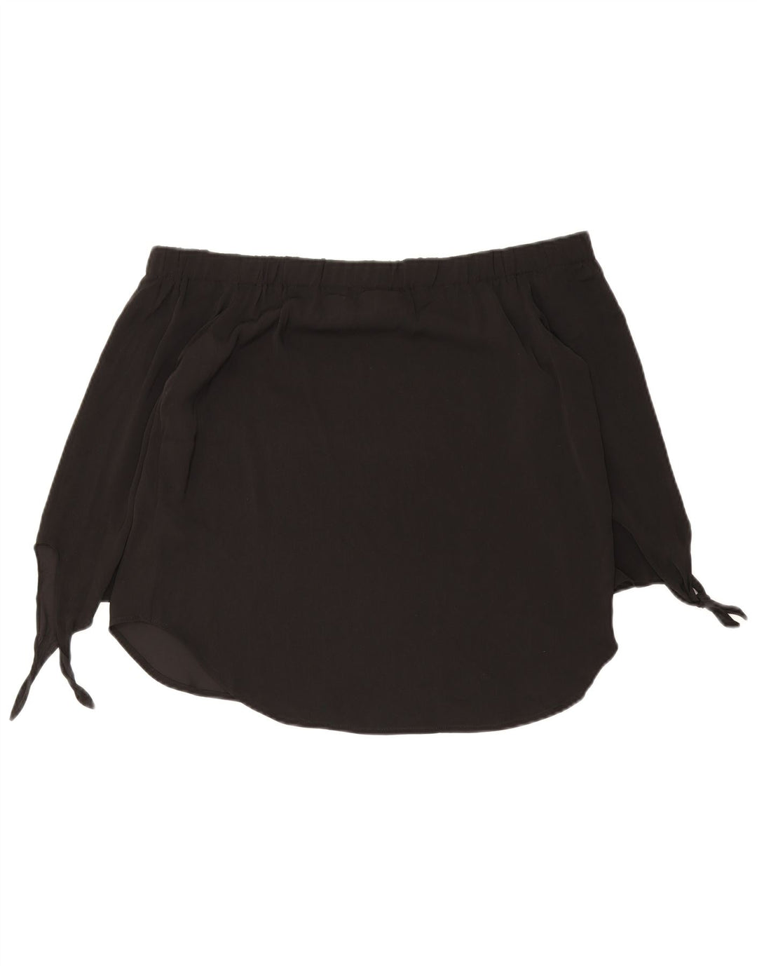 Top da donna con spalle scoperte e maniche a 3/4 Oasis UK 12 poliestere nero medio