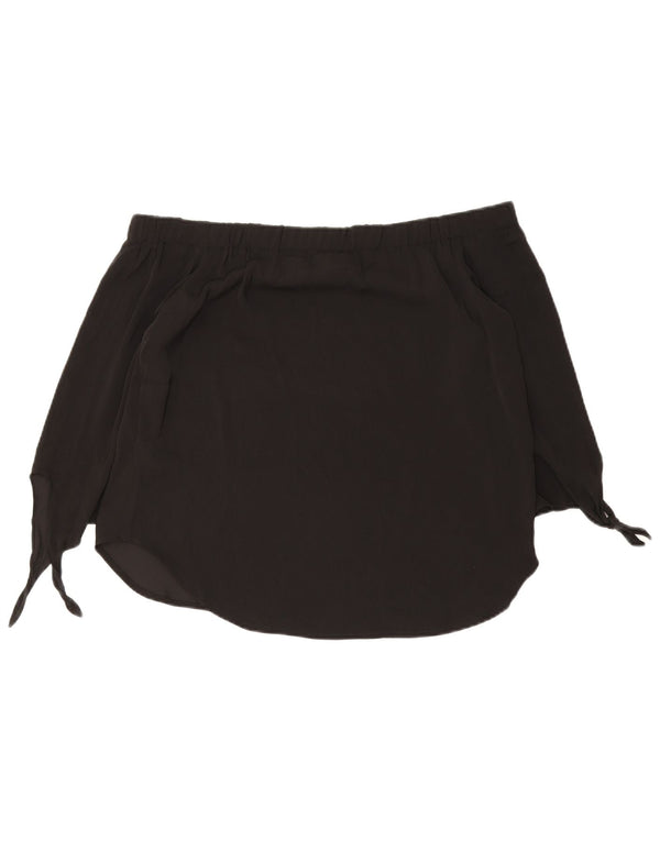 Top da donna con spalle scoperte e maniche a 3/4 Oasis UK 12 poliestere nero medio