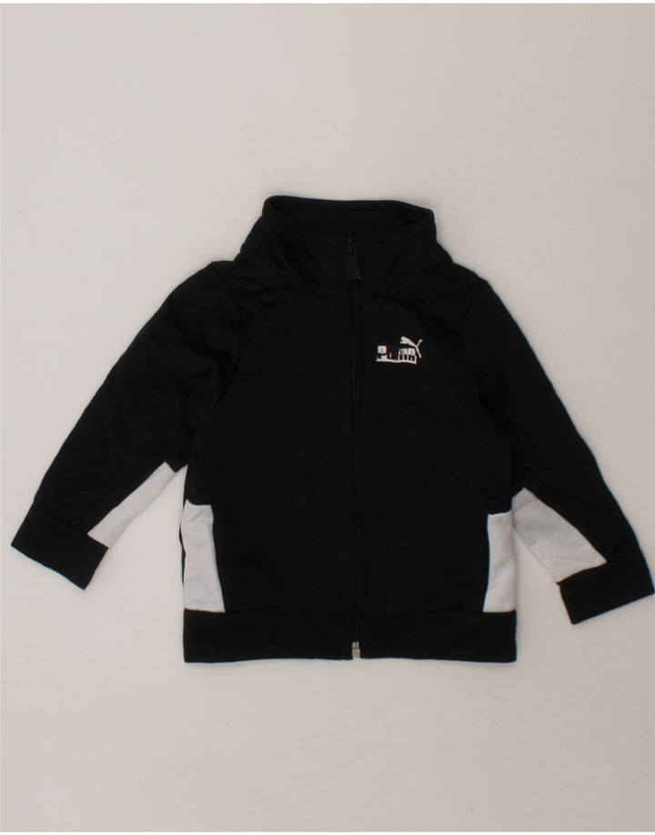 PUMA Baby Boys Tracksuit Top Jacket 3-6 Months Black Colourblock Polyester Vintage Puma and Second-Hand Puma from Messina Hembry 