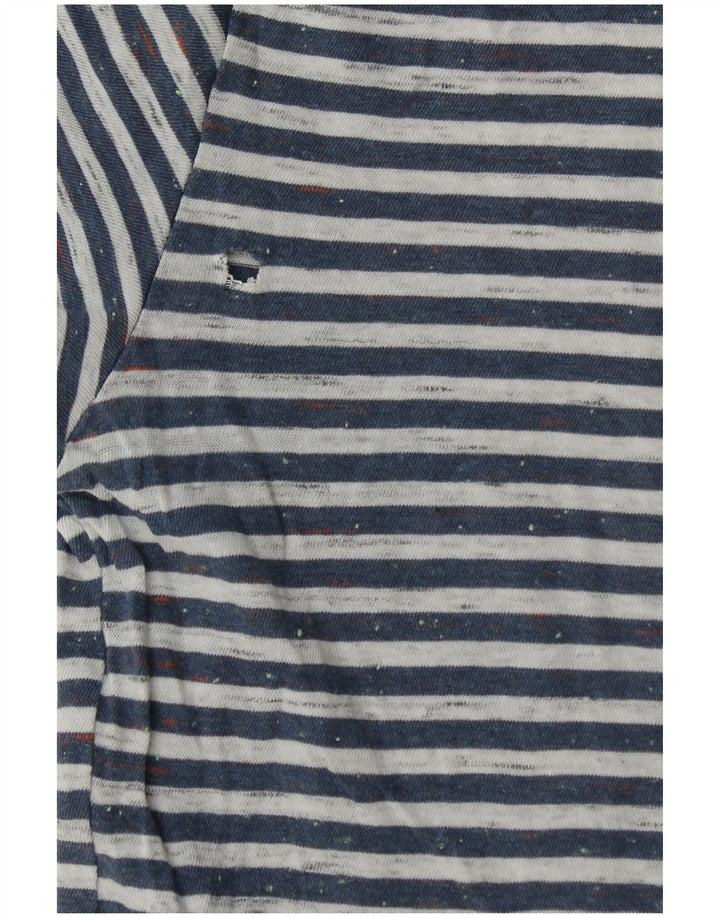 T-shirt da uomo Tommy Hilfiger Top in cotone a righe blu navy medio