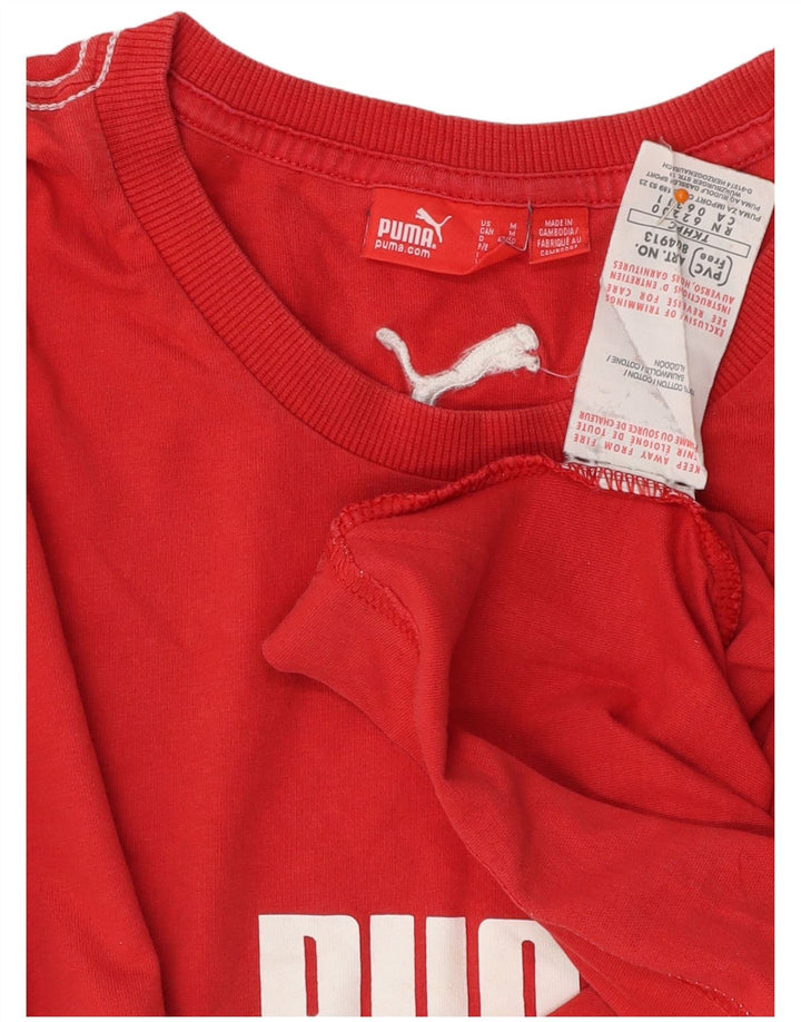 T-shirt grafica da uomo PUMA Top rosso medio in cotone
