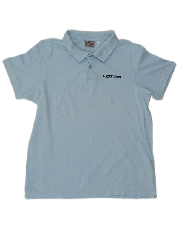 Lotto Mens Polo Shirt Large Blue Cotton