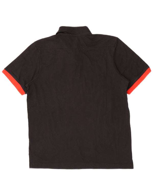 Polo grafica da uomo Adidas FC Bayern Munchen a maniche corte media nera