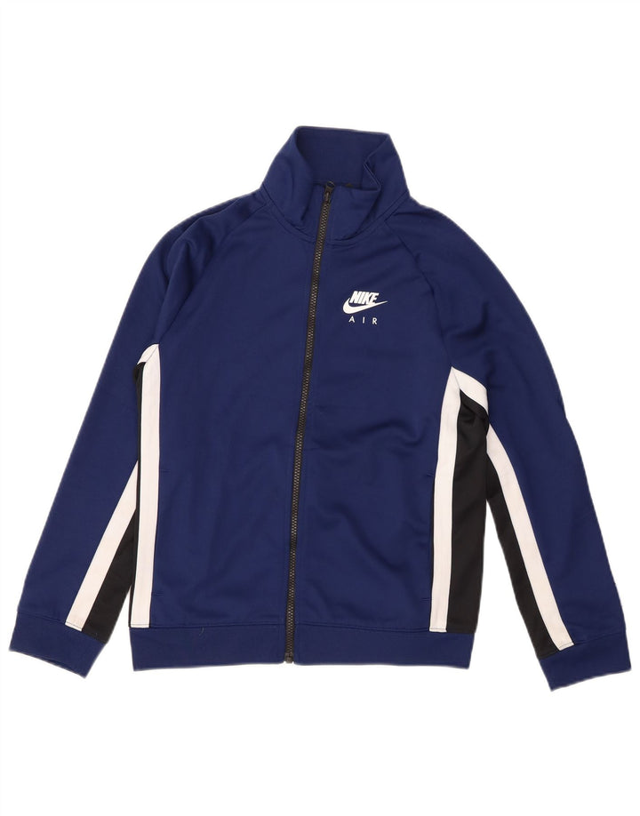 Giacca superiore della tuta da ragazzo Nike 12-13 anni Large Blu Navy Colourblock