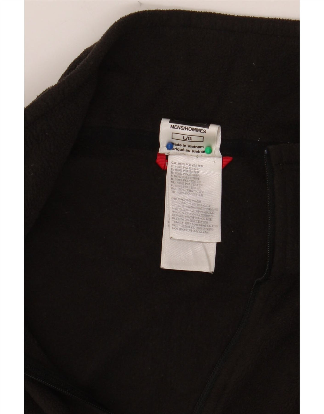 THE NORTH FACE Maglione in pile da uomo con zip e collo grande in poliestere nero