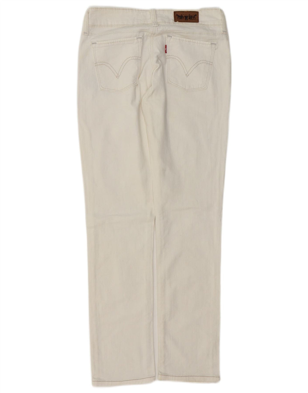 Jeans Levi's 571 Slim da donna W28 L30 cotone bianco