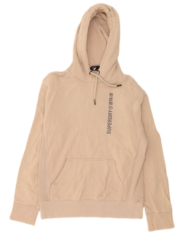 Maglione con cappuccio grafico da uomo Superdry Small Beige