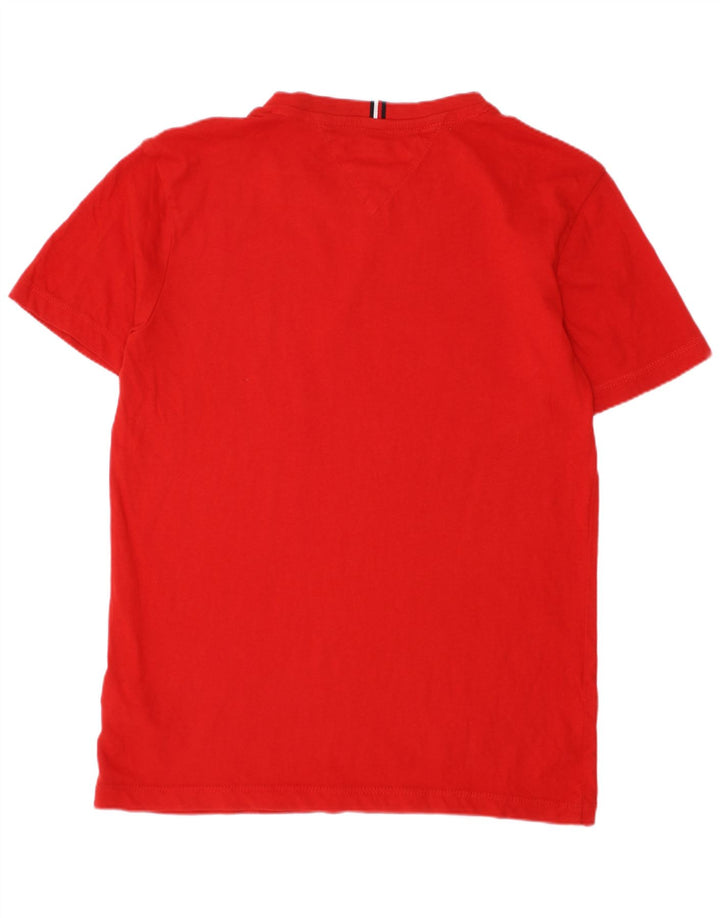 TOMMY HILFIGER T-shirt grafica per ragazzi 11-12 anni in cotone rosso