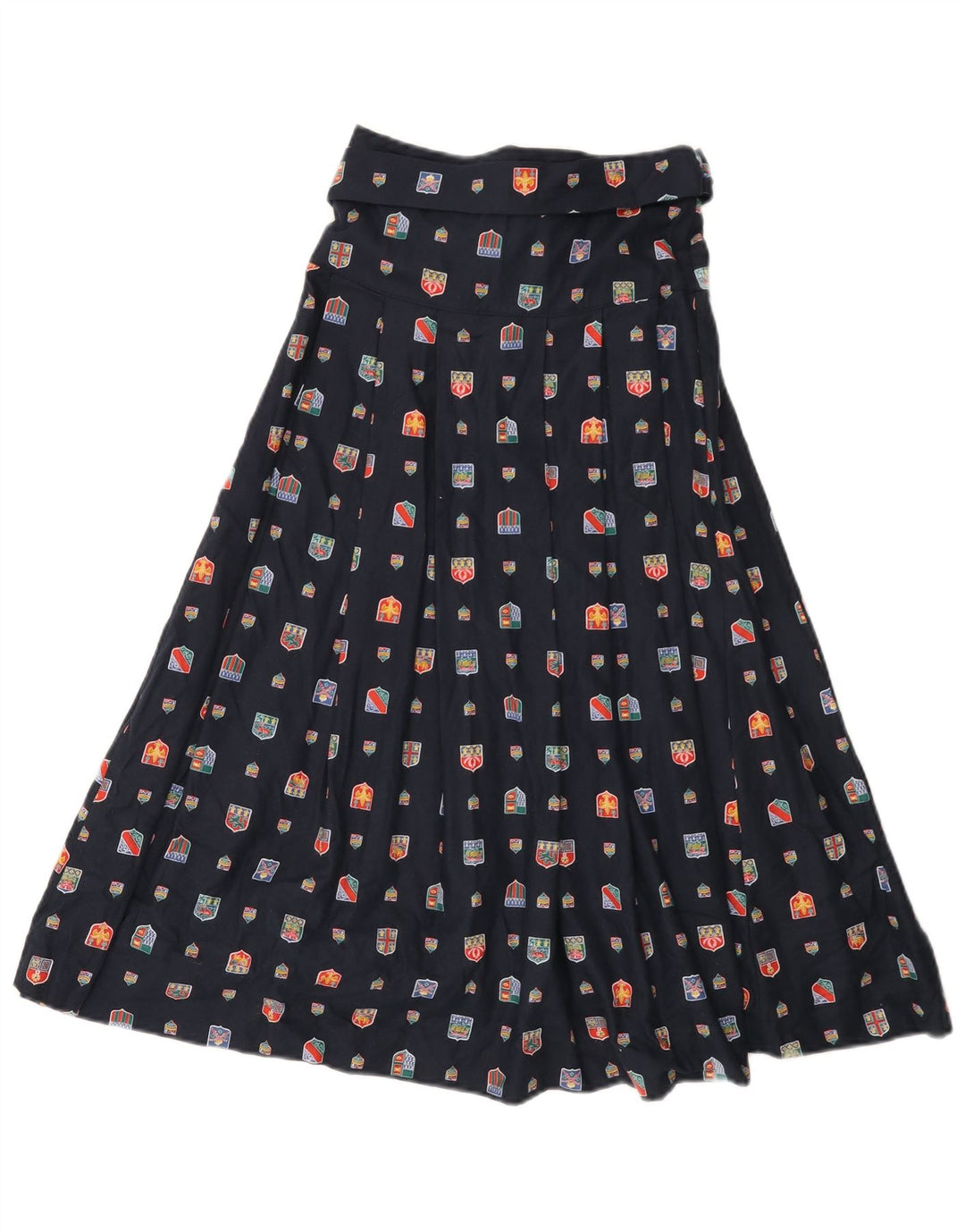 Gonna svasata per ragazze Scapa Maxi modello astratto 15-16 anni W26 Blu Navy