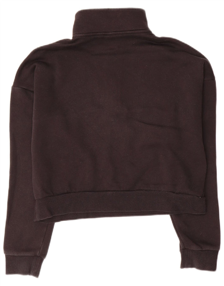 Felpa corta ADIDAS per bambina, vestibilità ampia, 12-13 anni, cotone nero