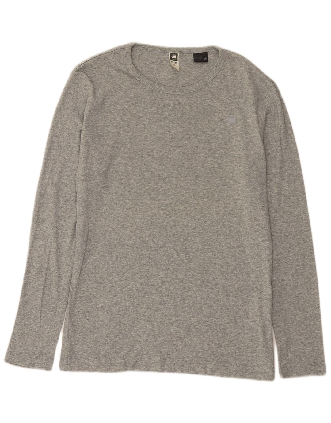Top da uomo G-Star a maniche lunghe in cotone chiazzato grigio grande