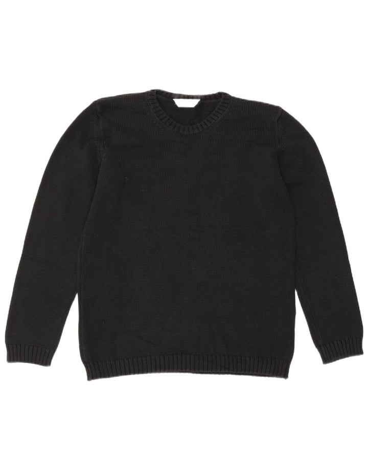 Maglione maglione girocollo oversize da donna Marks & Spencer UK 10 piccolo nero