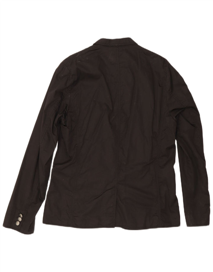 Guess Giacca blazer da uomo a 1 bottone UK 42 XL Cotone nero