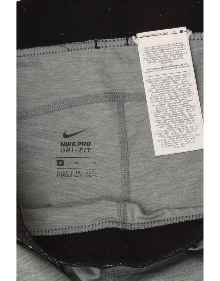 Leggings grafici Nike Dri Fit da donna UK 12 Colorblock grigio medio