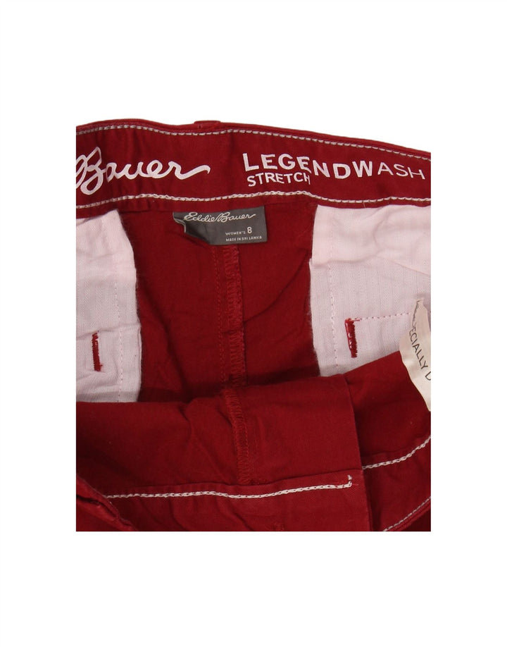 EDDIE BAUER Womens Legendwash Chino Shorts US 8 Medium W32  Burgundy
