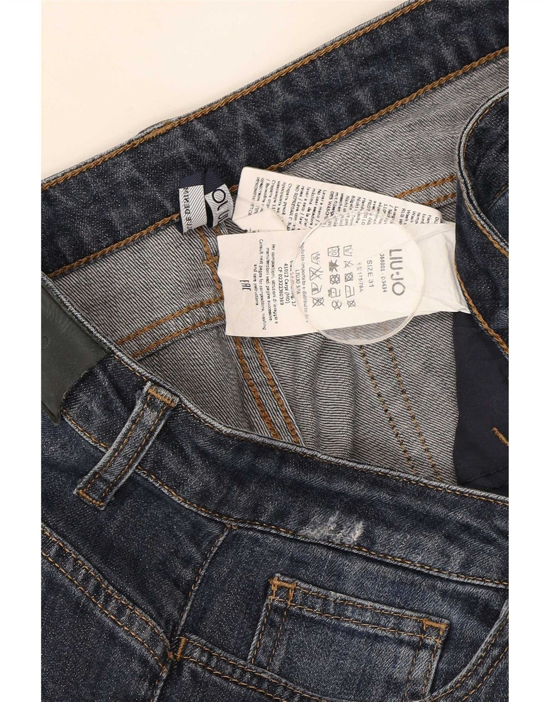Jeans slim effetto consumato da donna Liu Jo W31 L28 cotone blu