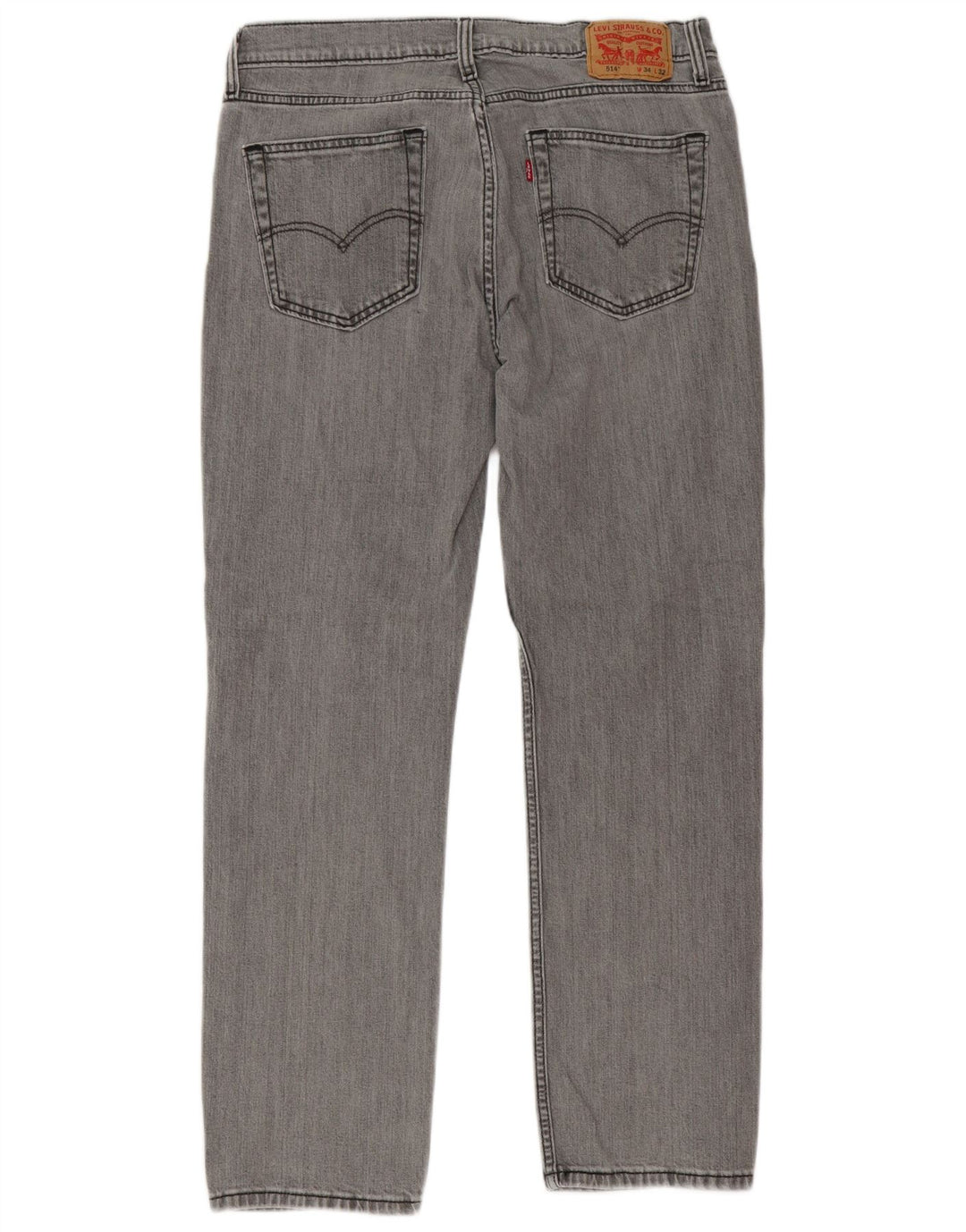 Levi's Uomo 514 Jeans dritti W34 L32 Cotone grigio