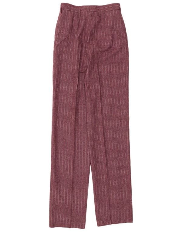 Pantaloni casual affusolati da donna Les Copains W27 L36 Lana a righe bordeaux