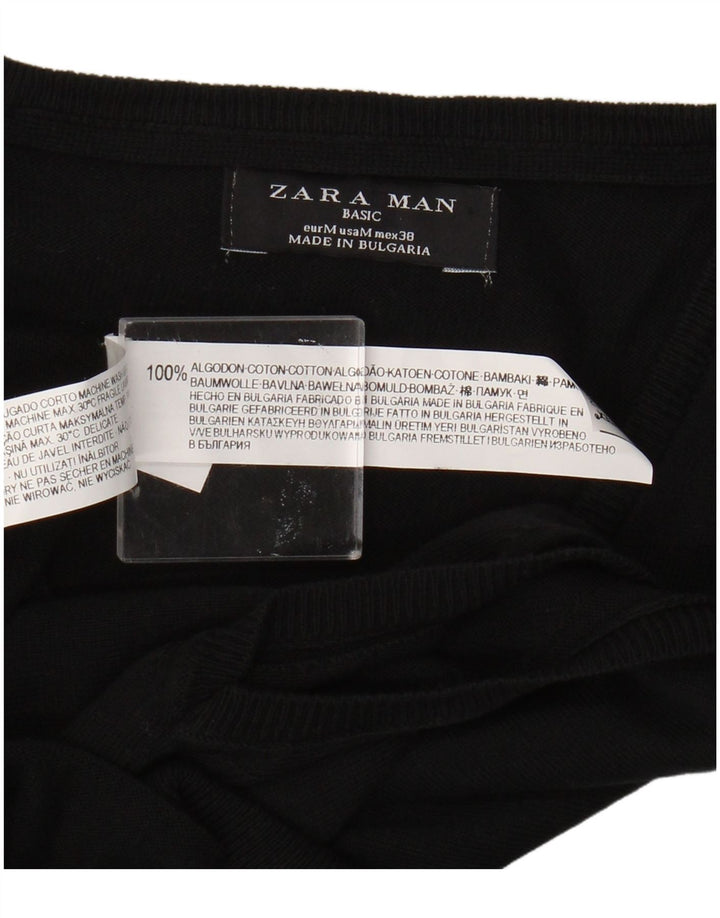 Canottiera da uomo Zara Canottiera media in cotone nero