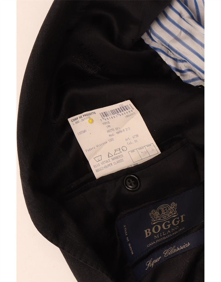 Giacca blazer da uomo a 3 bottoni Boggi Milano IT 50 Large in lana grigia