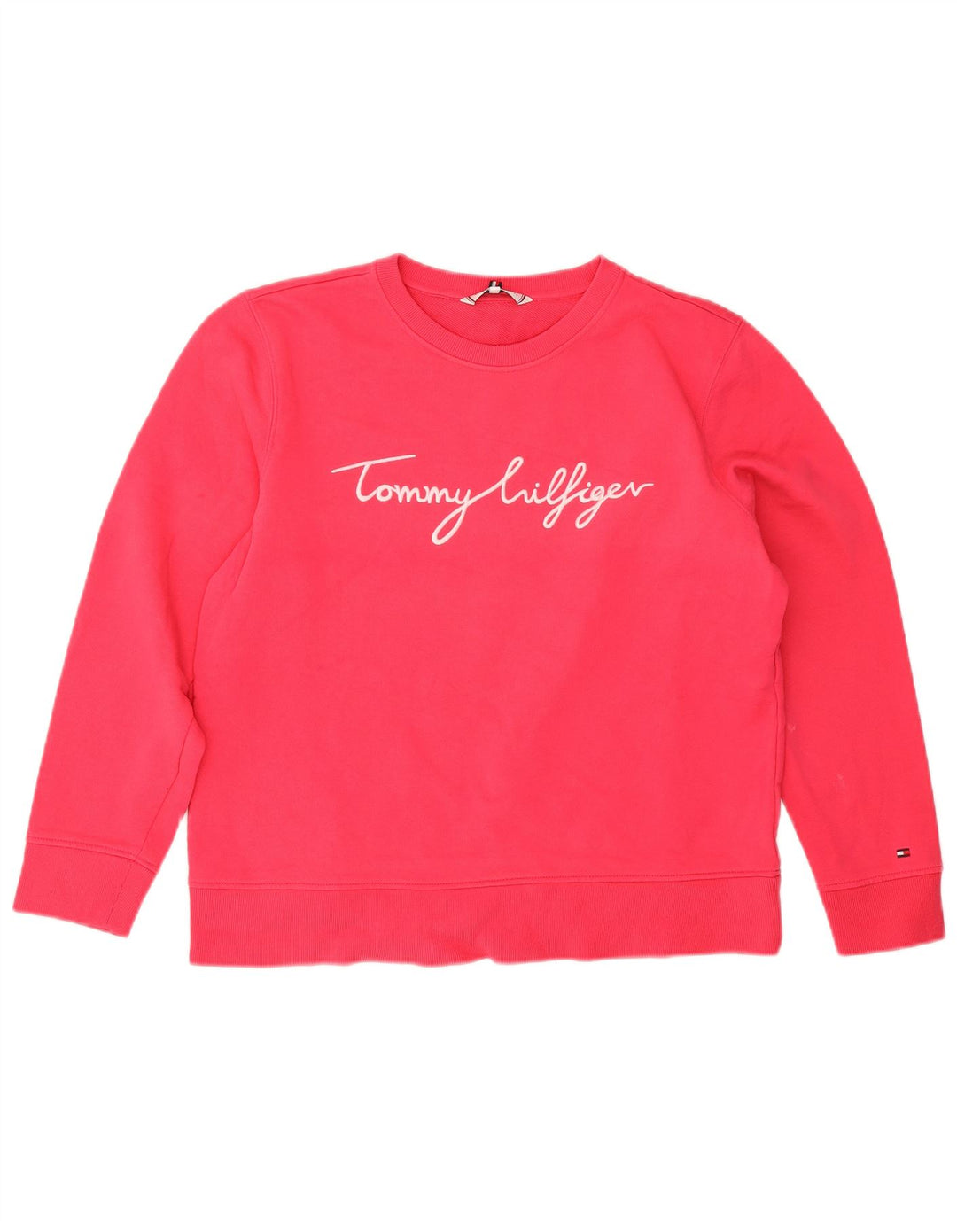 Felpa oversize con grafica da donna Tommy Hilfiger Maglione UK 10 Small Rosa