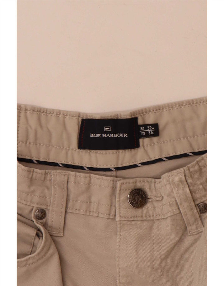 Pantaloni casual dritti Marks & Spencer da uomo blu Harbour W32 L31 grigi