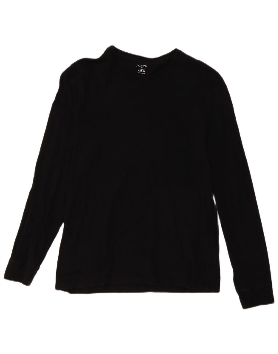 J. CREW Top da donna a maniche lunghe UK 16 grande cotone nero