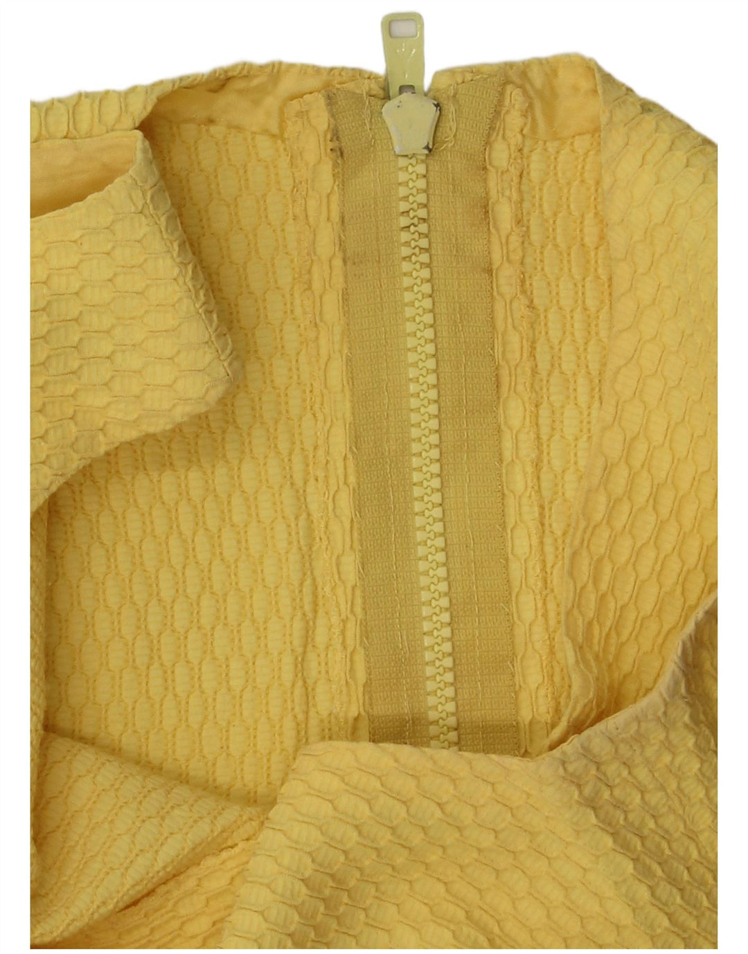 Top corto senza maniche da donna VINTAGE UK 10 piccolo giallo