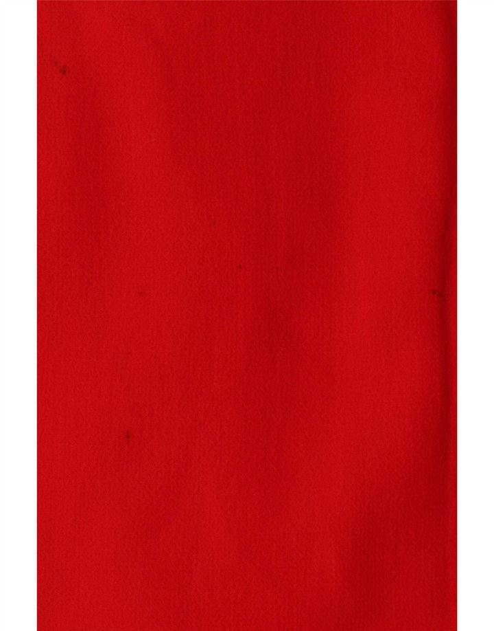 Abito a trapezio senza maniche vintage da donna UK 14 rosso medio