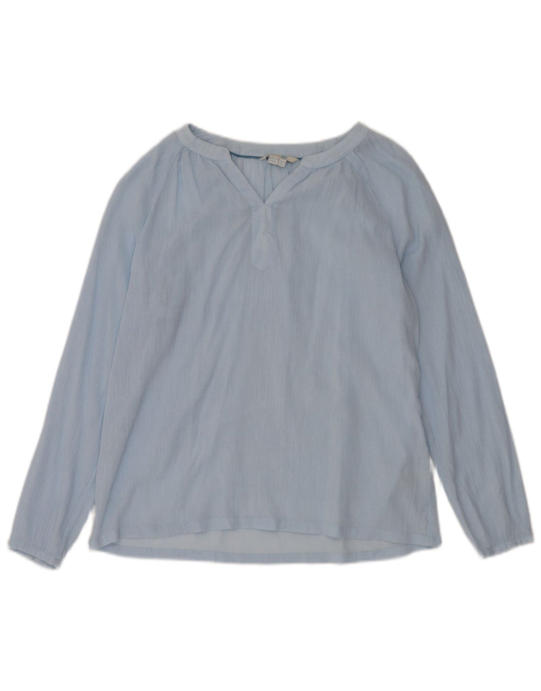 BODEN Top camicetta oversize a maniche lunghe da donna UK 10 piccolo cotone blu