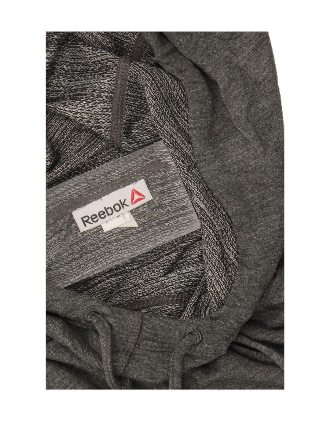 REEBOK Womens Hoodie Jumper UK 14 Large Grey Vintage Reebok and Second-Hand Reebok from Messina Hembry 