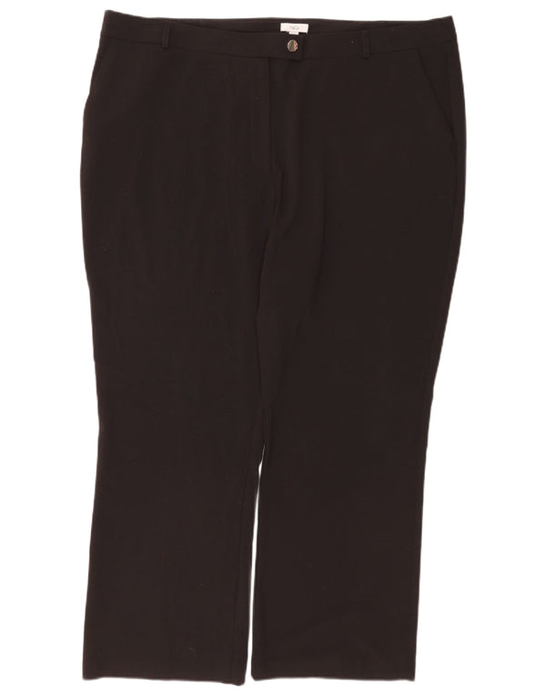 Max&Co. Pantaloni da abito bootcut da donna UK 22 3XL W42 L29 Poliestere nero